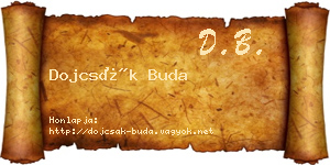 Dojcsák Buda névjegykártya